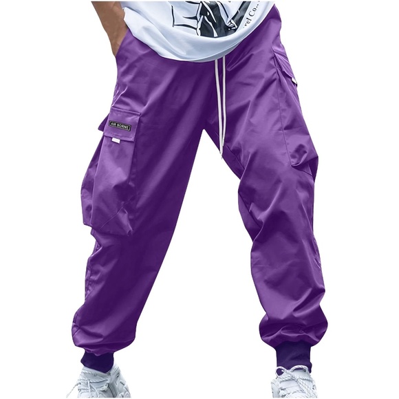 Purple AIR BORNE brand cargo pants, Size S - Picture 2 of 6